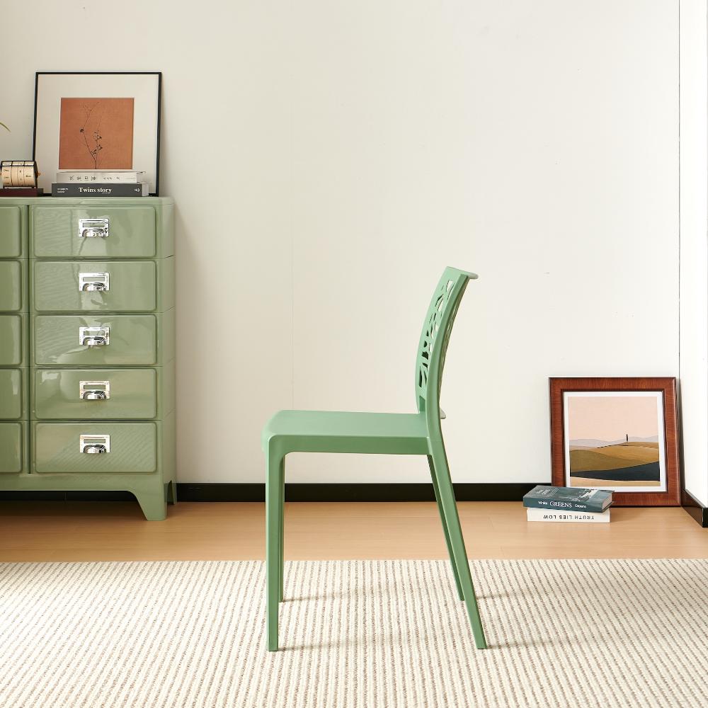 TuHome Harlem Modern Accent Chair, Contemporary Retro Dining - Green