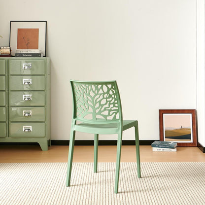 TuHome Harlem Modern Accent Chair, Contemporary Retro Dining - Green