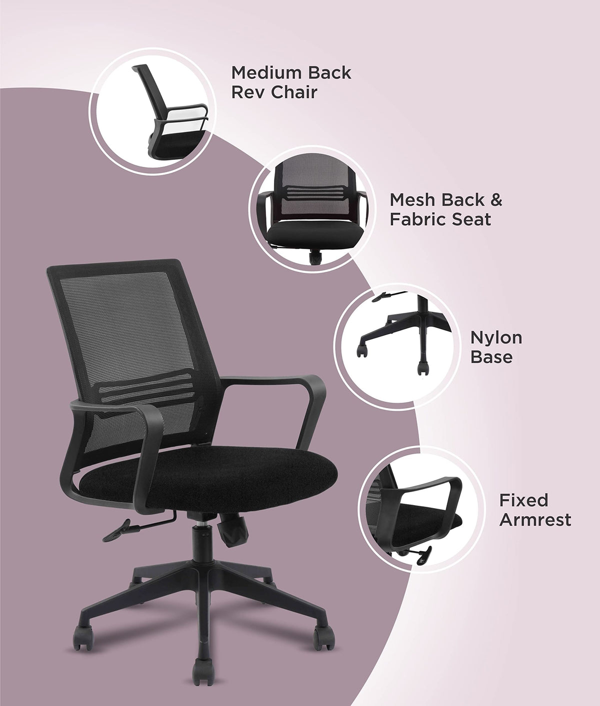 TuHome Flavio office chair Black