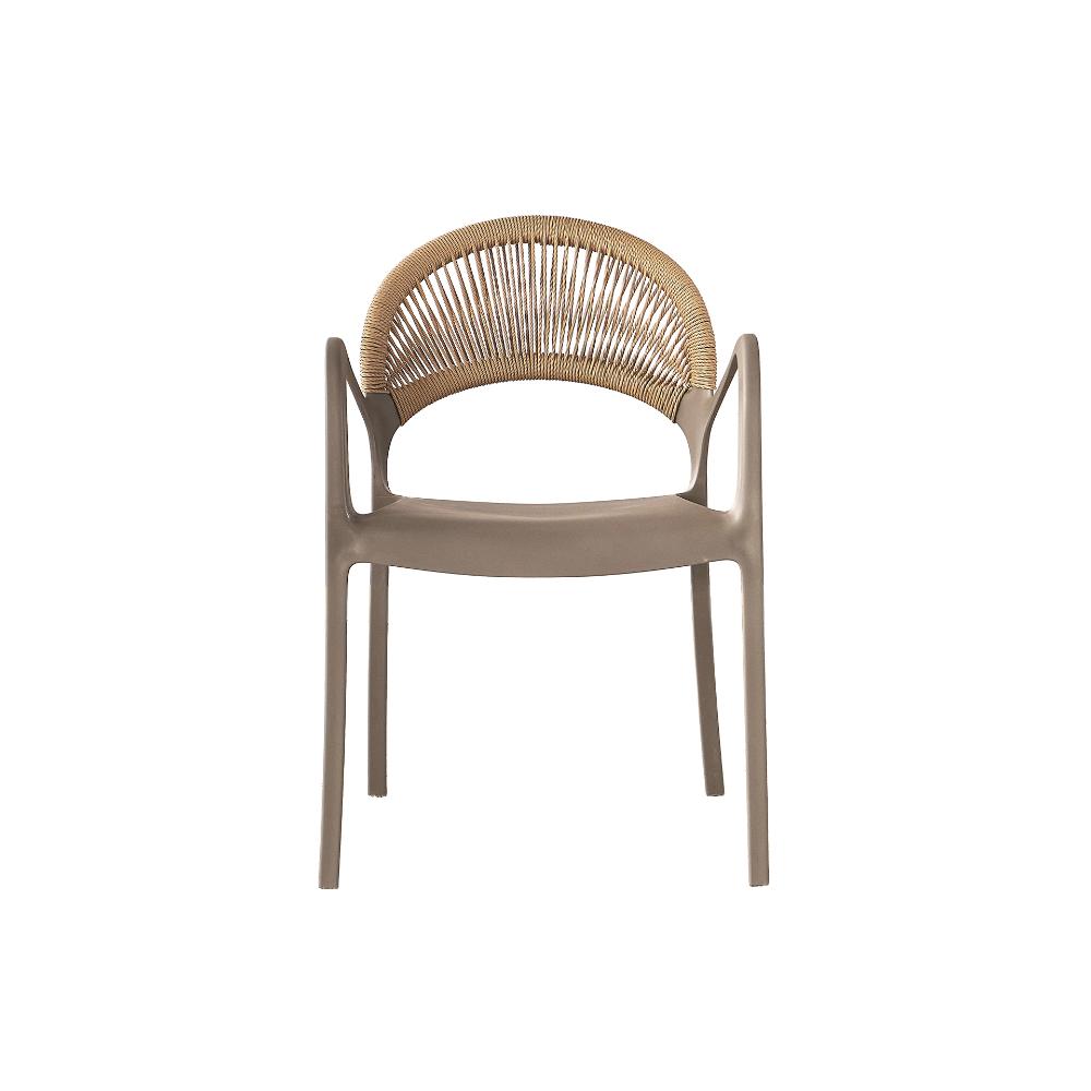 TuHome Daytona Modern Dining Chair, Sophisticated High-Back  - Taupe