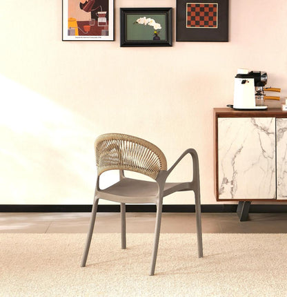 TuHome Daytona Modern Dining Chair, Sophisticated High-Back  - Taupe