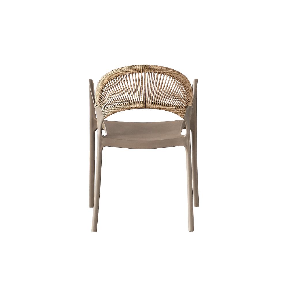 TuHome Daytona Modern Dining Chair, Sophisticated High-Back  - Taupe