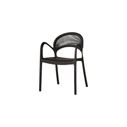TuHome Daytona Modern Dining Chair, Sophisticated High-Back  - Black