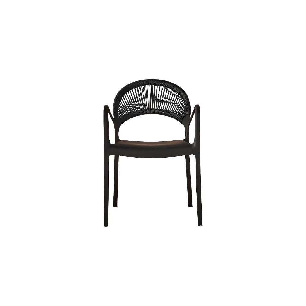 TuHome Daytona Modern Dining Chair, Sophisticated High-Back  - Black