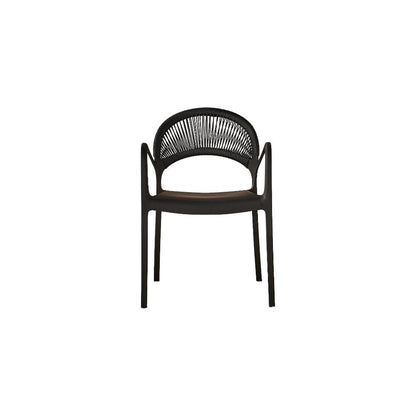 TuHome Daytona Modern Dining Chair, Sophisticated High-Back  - Black