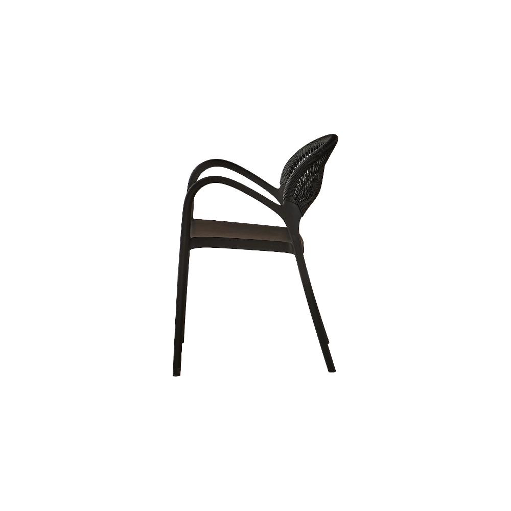 TuHome Daytona Modern Dining Chair, Sophisticated High-Back  - Black