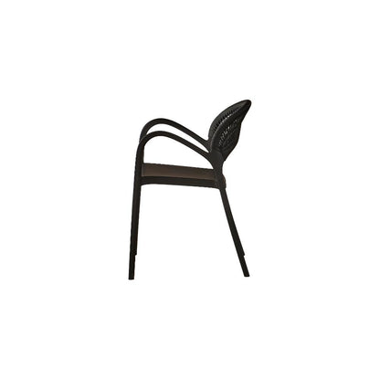 TuHome Daytona Modern Dining Chair, Sophisticated High-Back  - Black