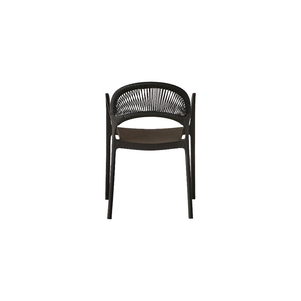 TuHome Daytona Modern Dining Chair, Sophisticated High-Back  - Black