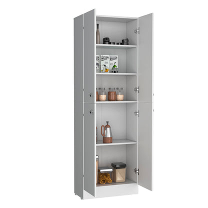 Lynch Kitchen Pantry Storage Cabinet 71" Height, With 4 Doors, 5 Adjustable Shelves, Freestanding Cupboard for Dining Room Living Room, Laundry