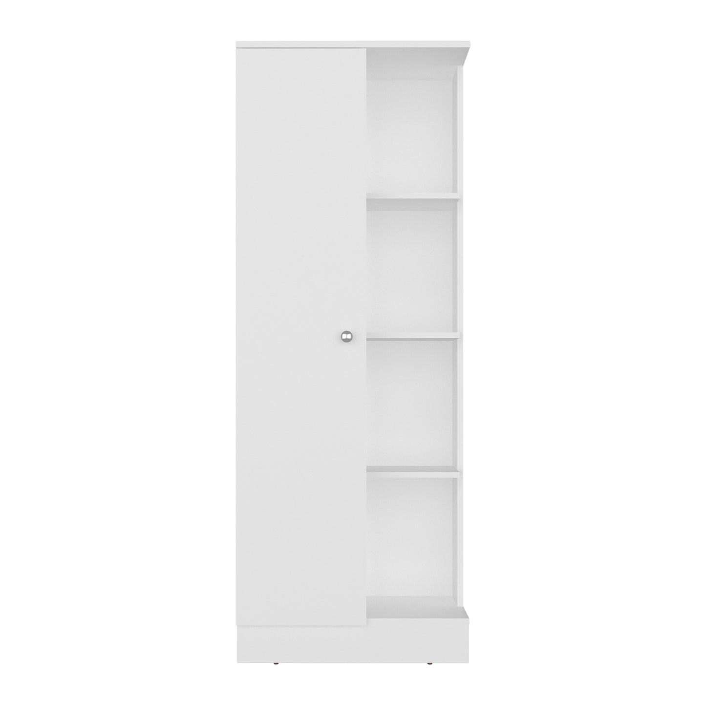 Pantress Complete Kitchen Pantry and Microwave Cabinet with One Door Side Kitchen Storage Cabinet, Compact Countertop, One Drawer, One Small Cabinet and, One Open Shelf