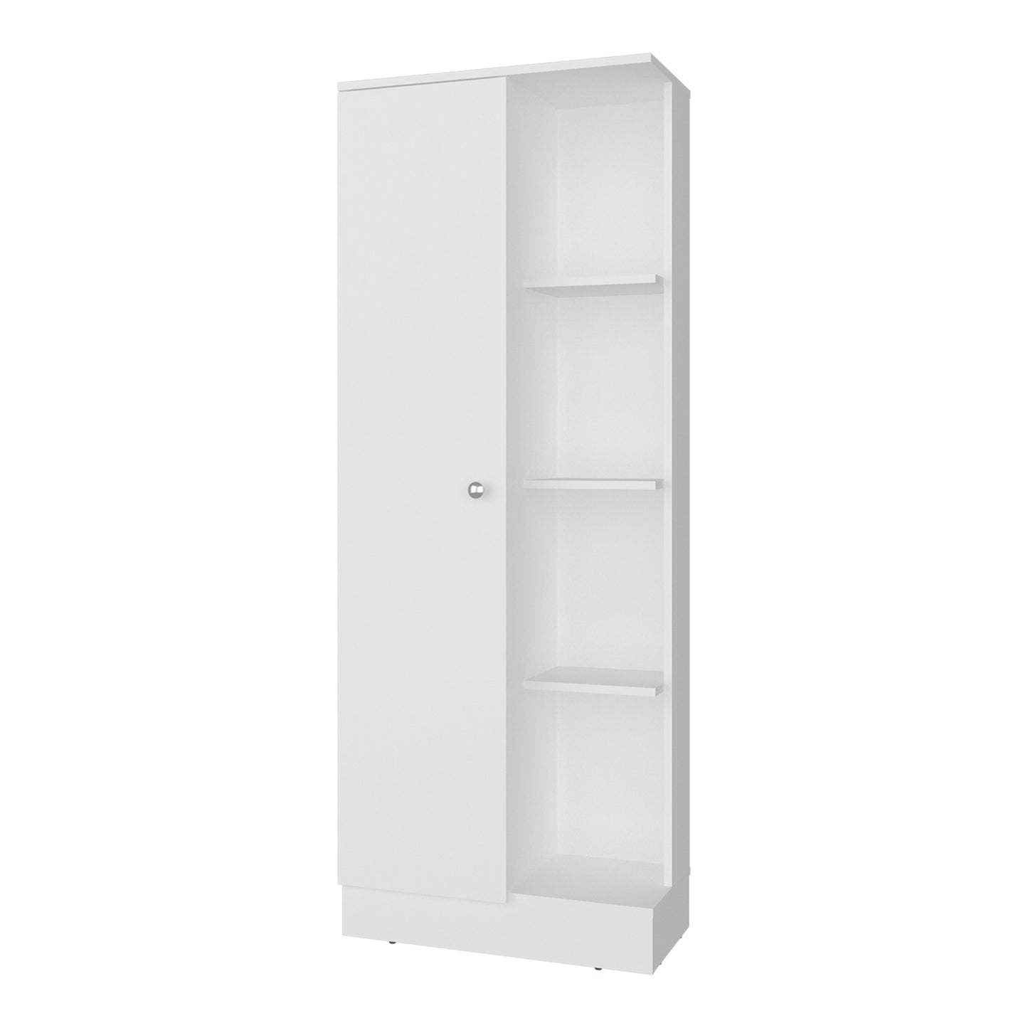Pantress Complete Kitchen Pantry and Microwave Cabinet with One Door Side Kitchen Storage Cabinet, Compact Countertop, One Drawer, One Small Cabinet and, One Open Shelf