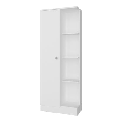 Pantress Complete Kitchen Pantry and Microwave Cabinet with One Door Side Kitchen Storage Cabinet, Compact Countertop, One Drawer, One Small Cabinet and, One Open Shelf