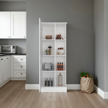 Pantress Complete Kitchen Pantry and Microwave Cabinet with One Door Side Kitchen Storage Cabinet, Compact Countertop, One Drawer, One Small Cabinet and, One Open Shelf