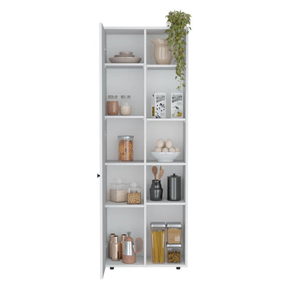 Hoyt Kitchen Pantry Storage Cabinet With And Five Interior And Exterior Shelves