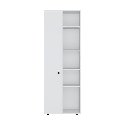 Hoyt Kitchen Pantry Storage Cabinet With And Five Interior And Exterior Shelves