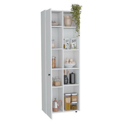 Hoyt Kitchen Pantry Storage Cabinet With And Five Interior And Exterior Shelves