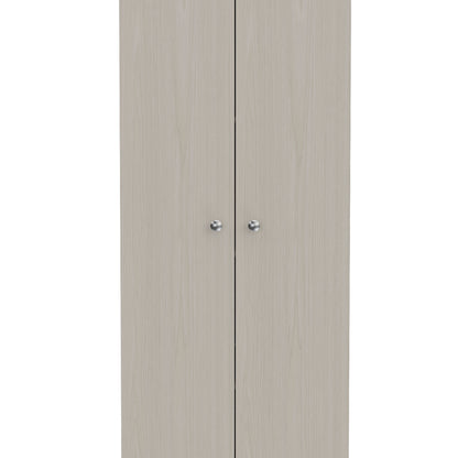 Tuhome Lambardi Tall Multistorage Cabinet with Double Door Design, Five Deep Interior Shelves, Freestanding Vertical Storage Solution for Kitchens, Laundry Rooms, Bedrooms or Utility Areas to Maximize Home Organization