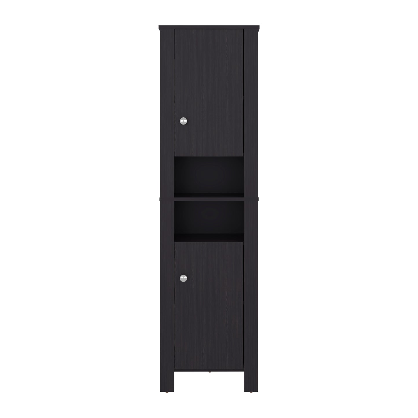Vanessa Bathroom Cabinet with Auxiliary Storage Modern Freestanding Organizer, Space-Saving Bathroom Storage