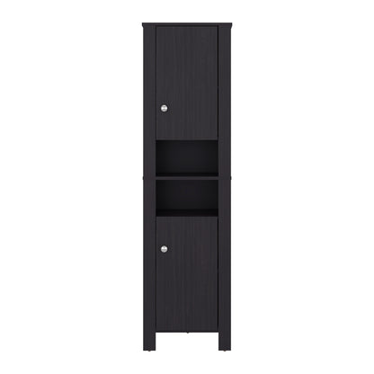 Vanessa Bathroom Cabinet with Auxiliary Storage Modern Freestanding Organizer, Space-Saving Bathroom Storage