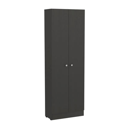 Tuhome Lambardi Tall Multistorage Cabinet with Double Door Design, Five Deep Interior Shelves, Freestanding Vertical Storage Solution for Kitchens, Laundry Rooms, Bedrooms or Utility Areas to Maximize Home Organization