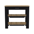 Cala Kitchen Island 40, Two Shelves, One Drawer, Four Legs
