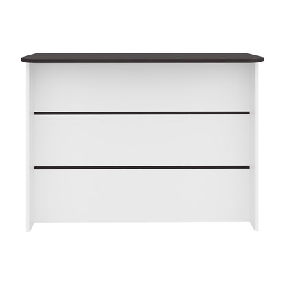 Fendi Kitchen Island with Open Down Shelves, Storage Cabinets, and Top Counter Space For A Modern Kitchen Style or Coffee Station