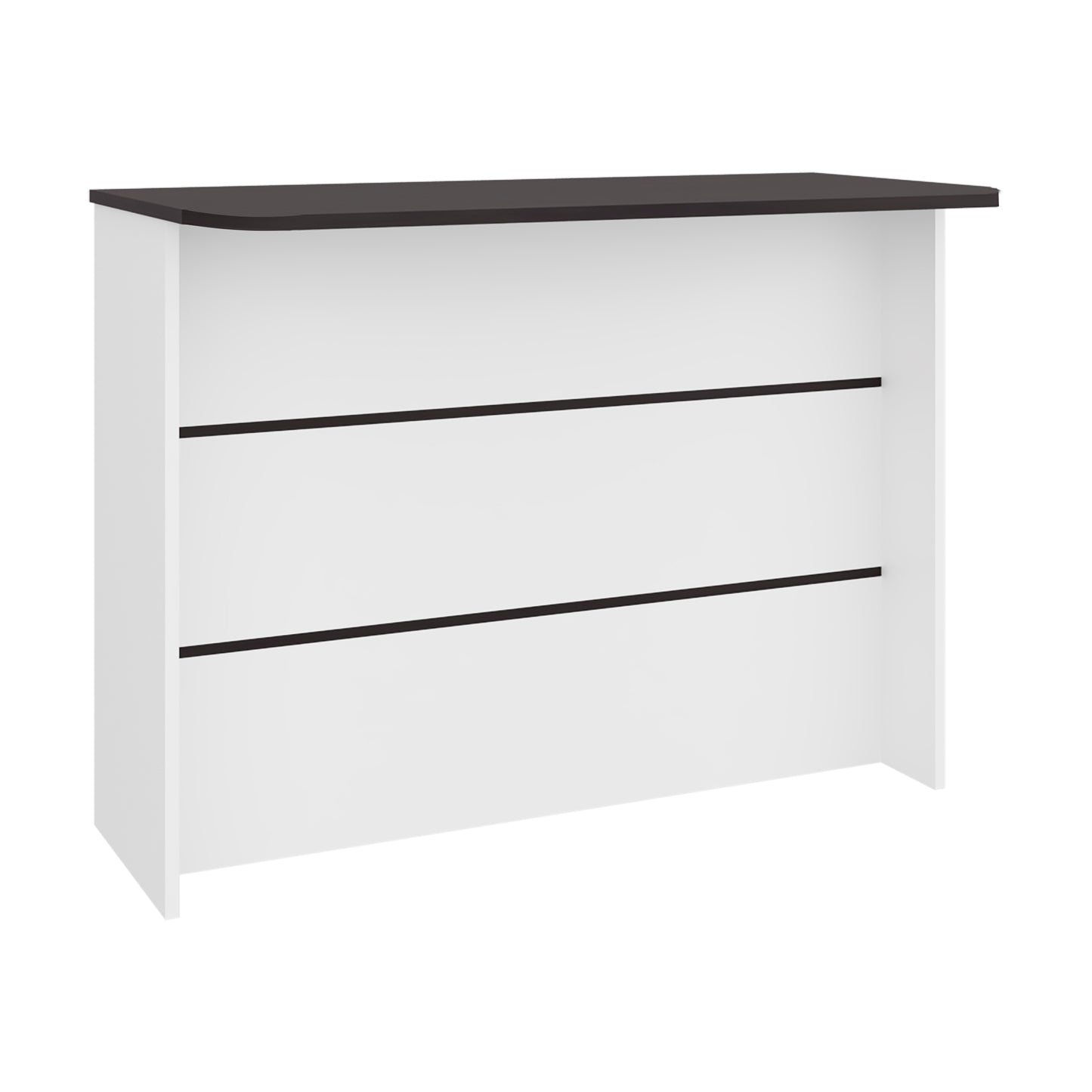 Fendi Kitchen Island with Open Down Shelves, Storage Cabinets, and Top Counter Space For A Modern Kitchen Style or Coffee Station