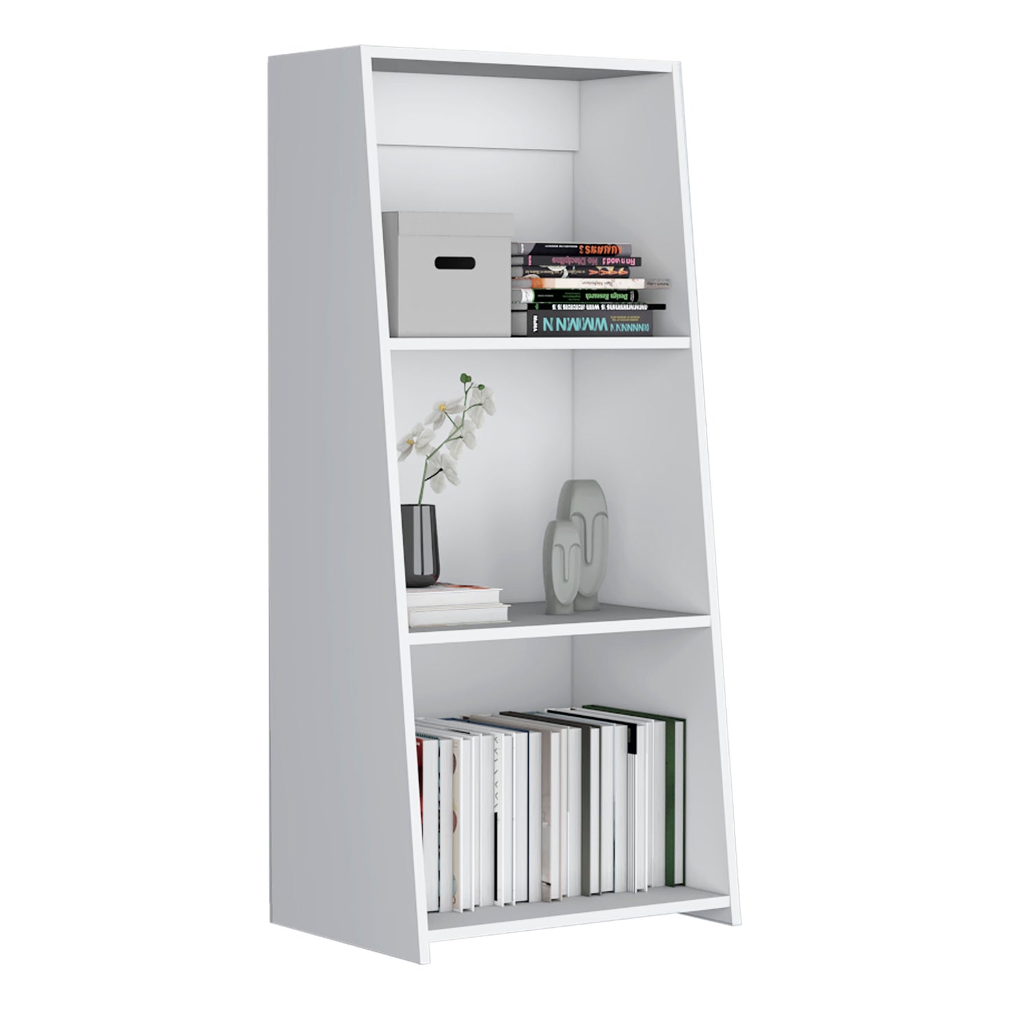 Note 47" Tall Three-Tier Ladder Bookcase