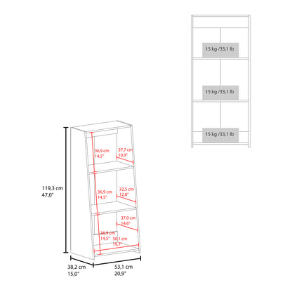 Note 47" Tall Three-Tier Ladder Bookcase