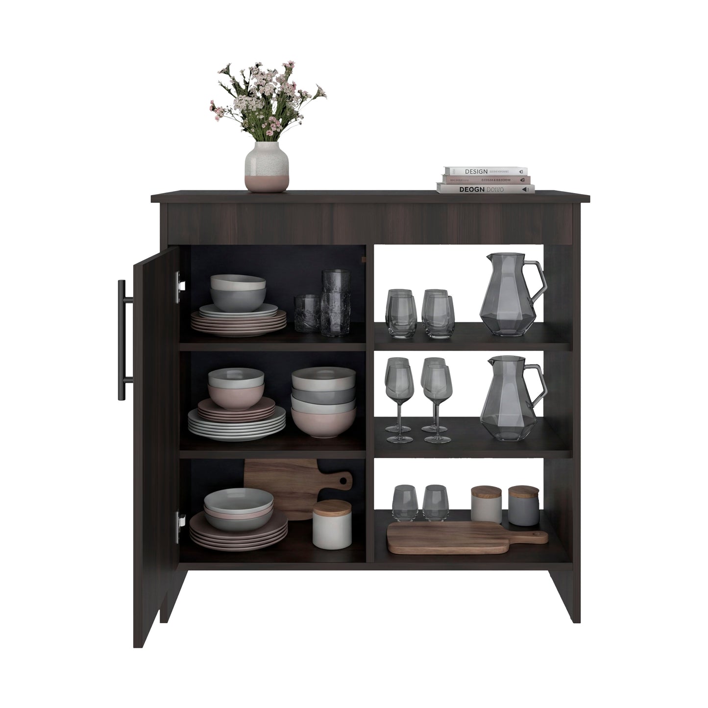 Dago Sideboard Storage Cabinet with 2 Doors, Interior Shelves, Accent Buffet Cabinet for Dining Room, Living Room or Entryway