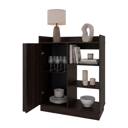 Caoba Sideboard Cabinet with 3 Doors, Adjustable Interior Shelves, Accent Storage Cabinet for Dining Room, Living Room and Entryway