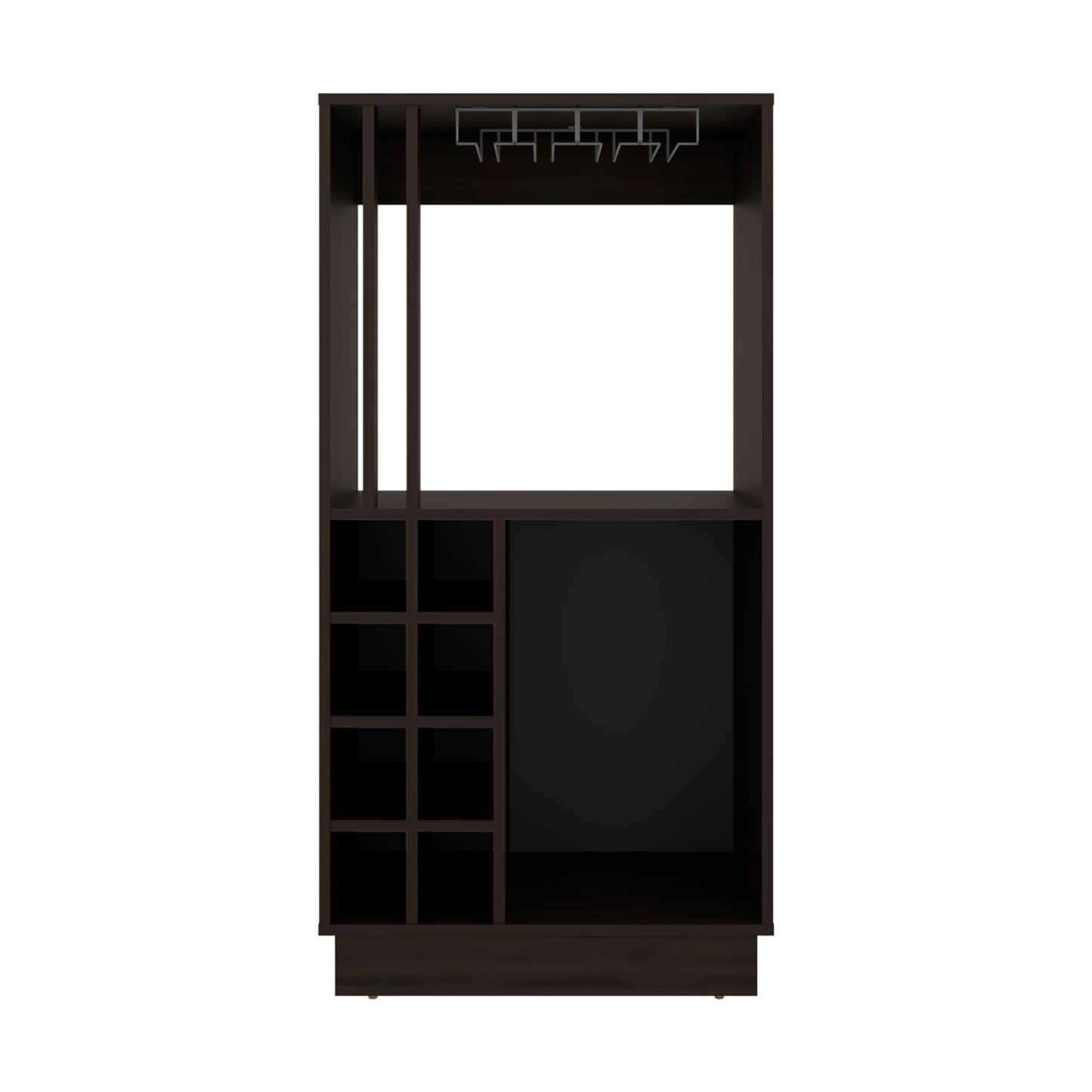 Caoba Home Bar Cabinet with Wine Bottle Storage, Glass Holder, Shelves and Cabinet Doors for Dining Room, Kitchen, Living Room or Bar Area