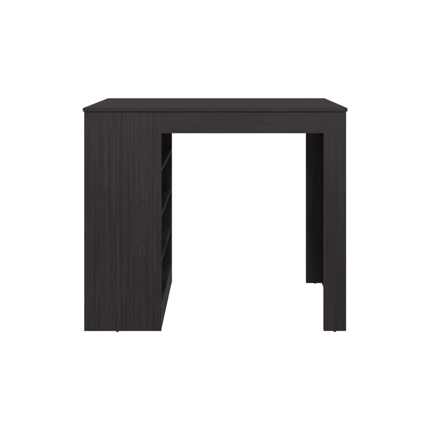 Greer Counter Table with 4 Storage Shelves, Compact Home Bar, Dinning Room or Kitchen Furniture, With Space-Saving Modern Design