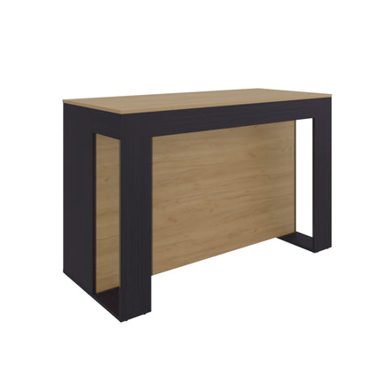 Cuenca Dining Counter Table, Freestanding Structure with 3 Open Storage Shelves and Wide Dining Countertop Space for Kitchen or Dining Rooms