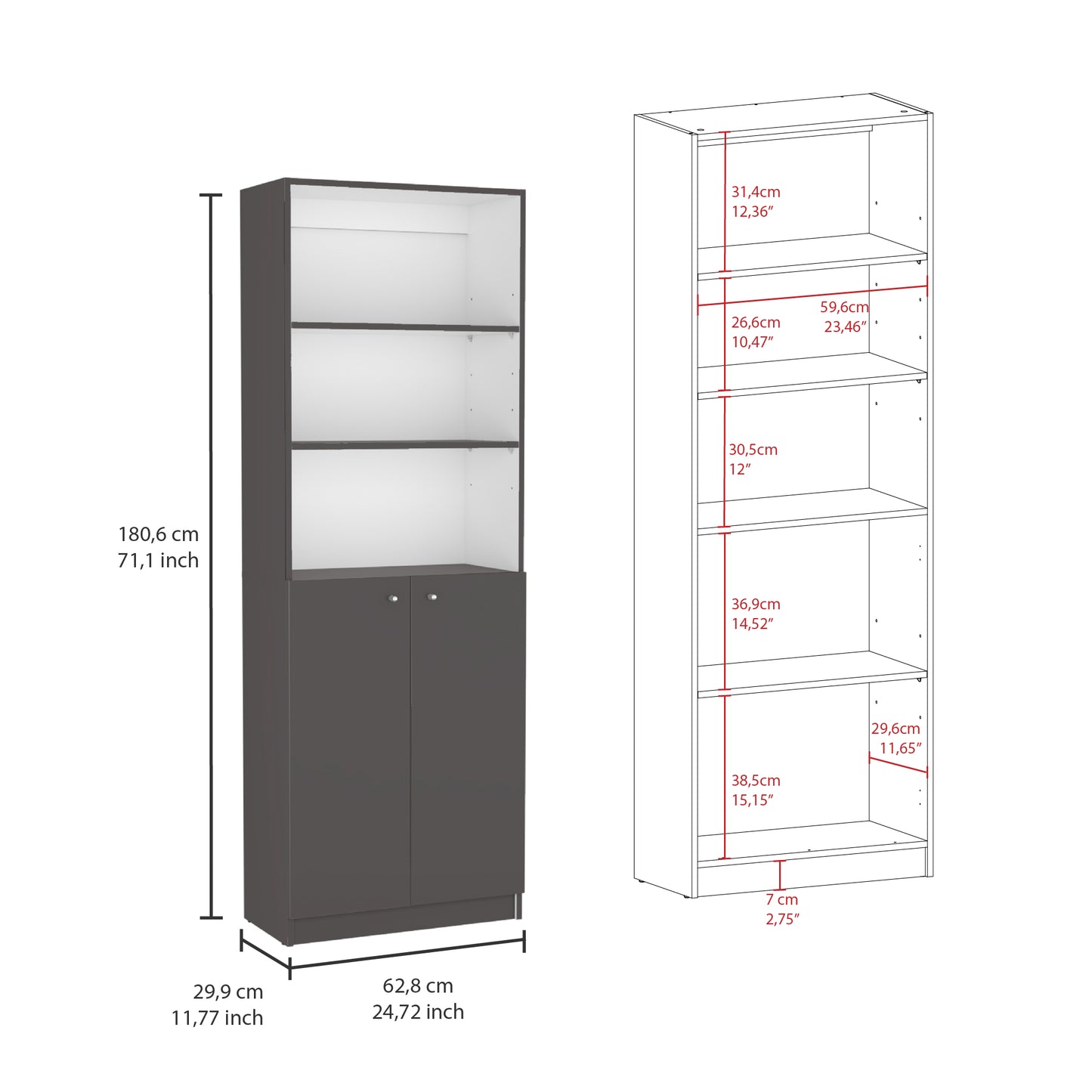 Book shelf, Set 9 home bookcase collection, Matt Gray