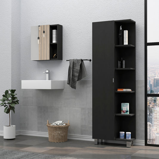 Barton 2 piece bathroom set, black