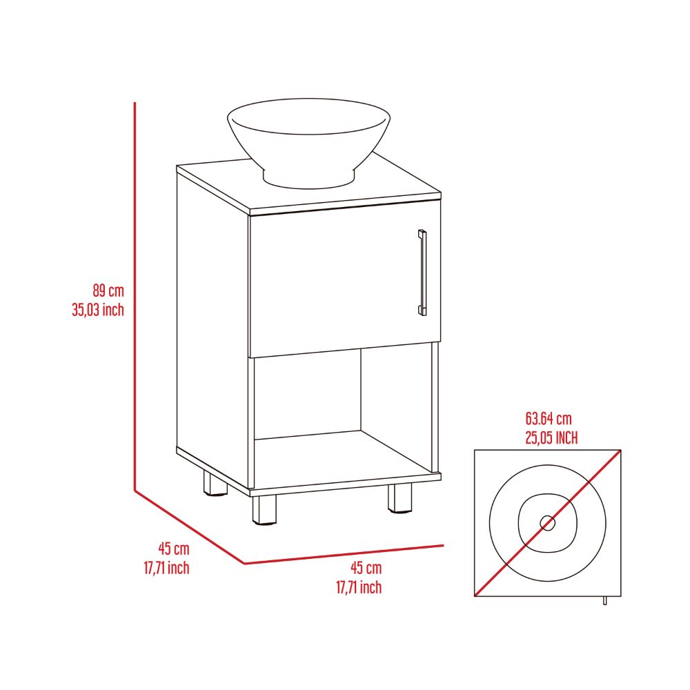 Cleveland 2 Piece Bathroom Set, Bathroom Vanity + Medicine Cabinet, White Finish