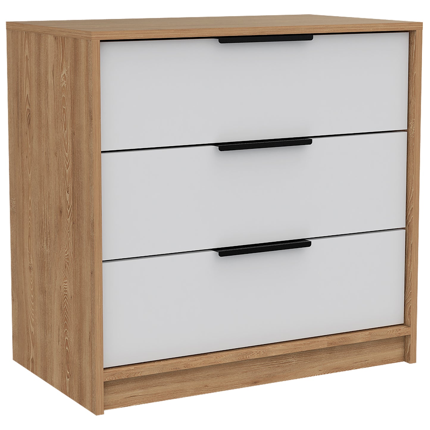 Tuhome Kaia 3 Drawers Dresser with Spacious Storage, Modern Superior Top for Décor, Functional Bedroom Organizer for Clothing and Essentials, Contemporary Space-Saving Furniture with Smooth Metal Hardware