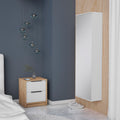Carmy 2 Piece Bedroom Set, White / Pine Finish