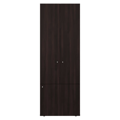 Home 6 Piece, 10 Door Closet System, Top Storage Shelves, Wide Armoire for Bedroom Storage and Organization, Natural Oak