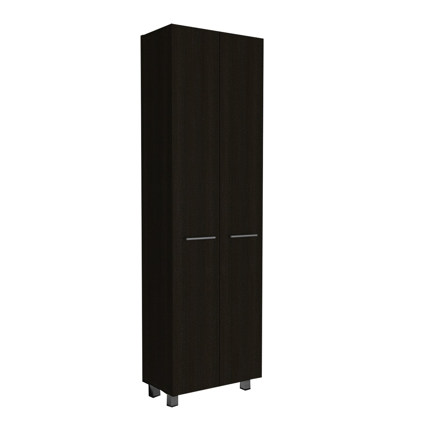 Wooster 5 Piece Garage Set, 2 Wall Cabinets + 2 Storage Cabinets + Pantry Cabinet, Black Wengue Finish