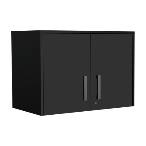Lima 6 Piece Garage Set, 2 Wall Cabinets + 2 Storage Cabinets + Drawer Base Cabinet + Pantry Cabinet, Black Wengue Finish