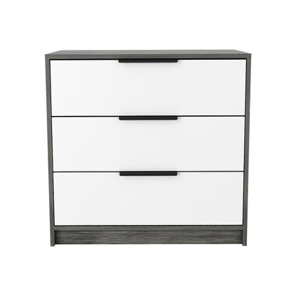 Tuhome Kaia 3 Drawers Dresser with Spacious Storage, Modern Superior Top for Décor, Functional Bedroom Organizer for Clothing and Essentials, Contemporary Space-Saving Furniture with Smooth Metal Hardware
