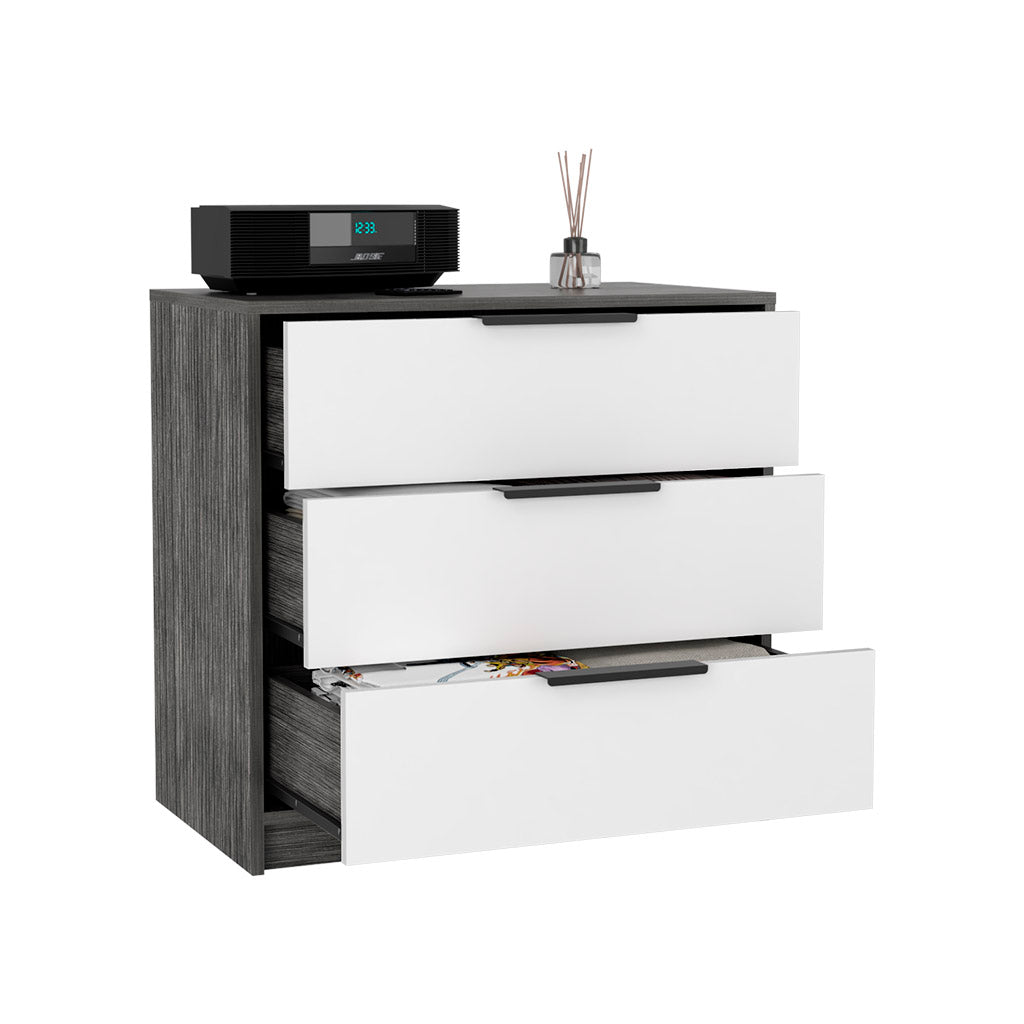 Tuhome Kaia 3 Drawers Dresser with Spacious Storage, Modern