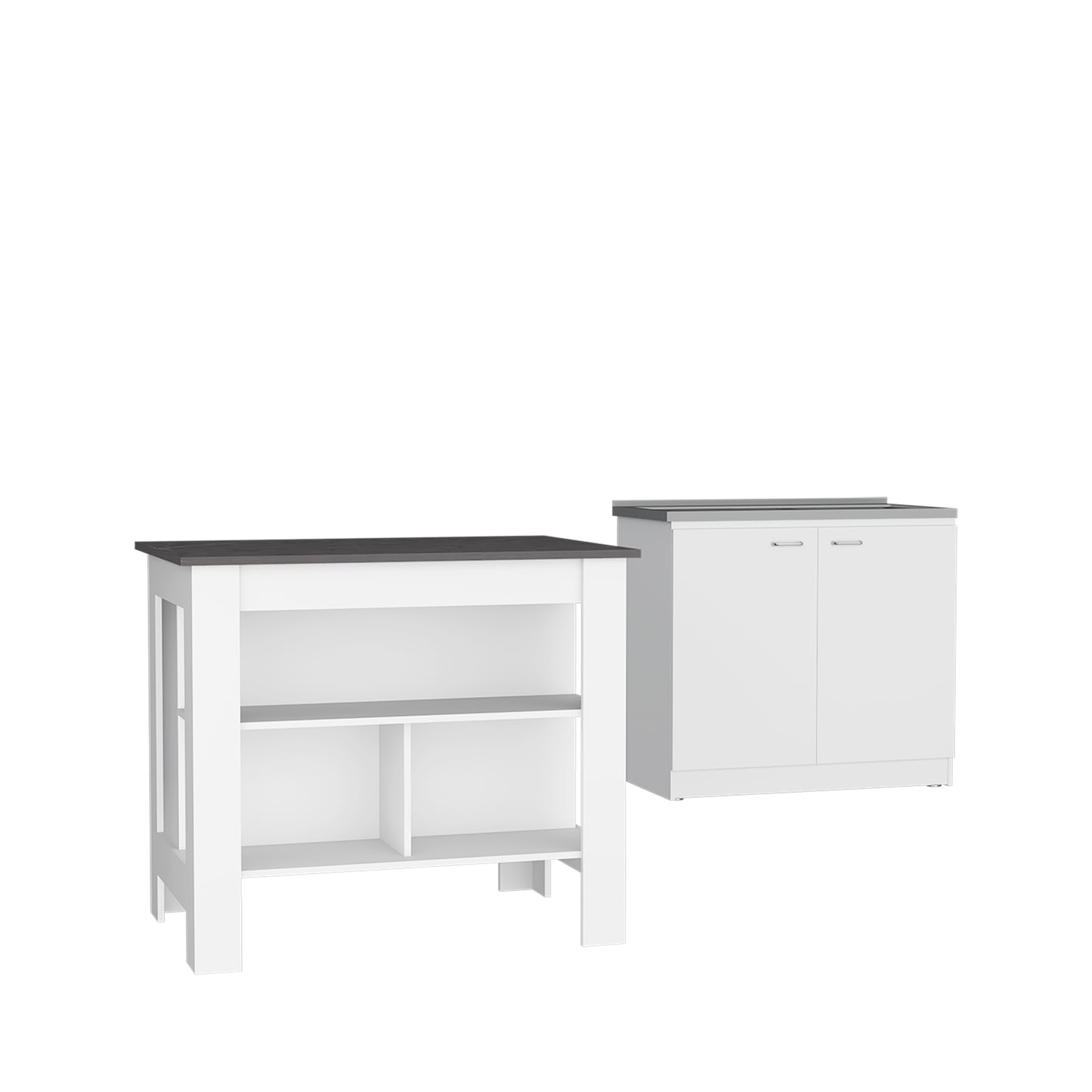 Kitchen cala kitchen island + Dishwasher cabinet- white / onix