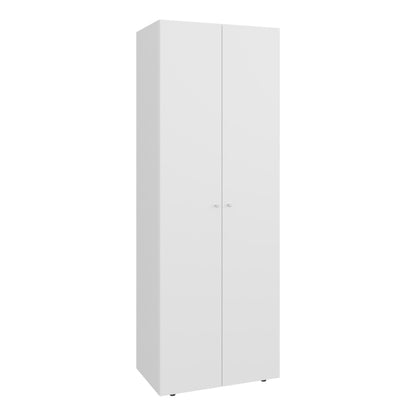 Home 6 Piece, 10 Door Closet System, Top Storage Shelves, Wide Armoire for Bedroom Storage and Organization, Natural Oak