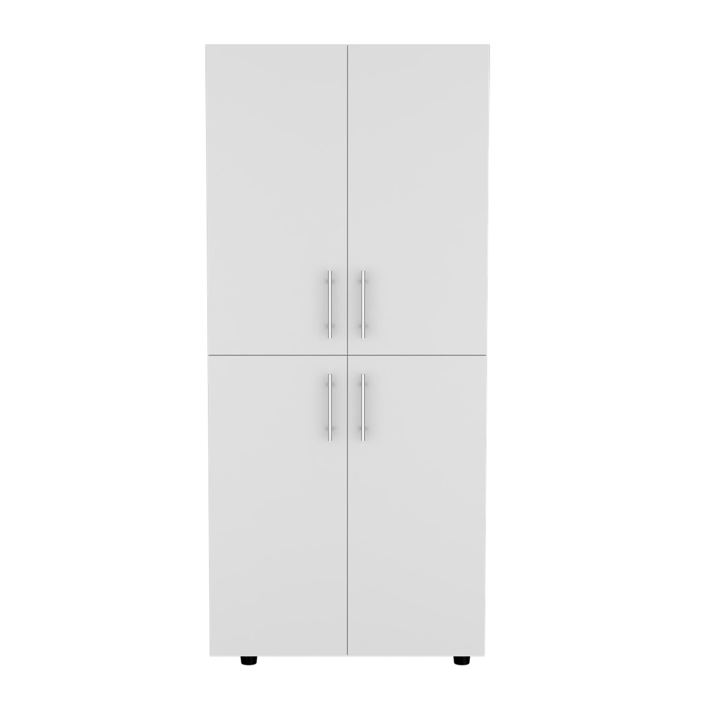 Hazel 70" High Four-Door Armoire Wardrove Closet Cabinet, Six Shelves and Two Hanging Rods, Bedroom Clothes Storage Cabinet Organizer