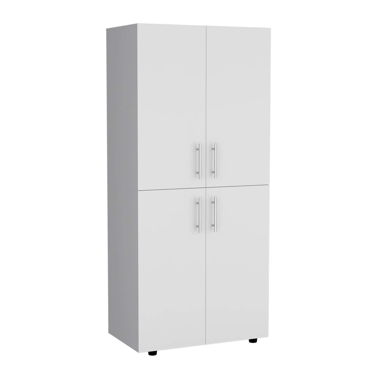 Hazel 70" High Four-Door Armoire Wardrove Closet Cabinet, Six Shelves and Two Hanging Rods, Bedroom Clothes Storage Cabinet Organizer