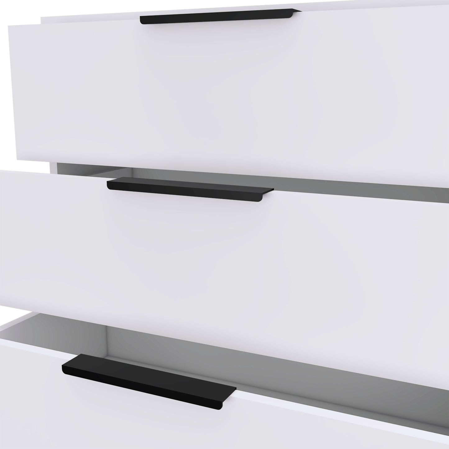 Tuhome Kaia 3 Drawers Dresser with Spacious Storage, Modern Superior Top for Décor, Functional Bedroom Organizer for Clothing and Essentials, Contemporary Space-Saving Furniture with Smooth Metal Hardware