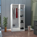 Memphis Wardrobe Armoire with 4-Tier Storage Shelves and 1 Drawer